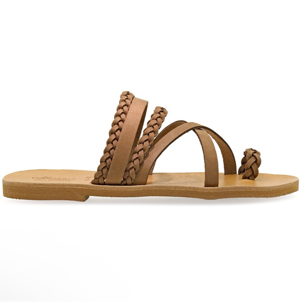 EmmanuelaSandals Braided Tan Greek Leather Sandals. Size 7. - Picture 11 of 11